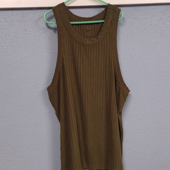 FP Movement by Free People Tops - FP Movement by Free People Green Ribbed Fitted Tank Top